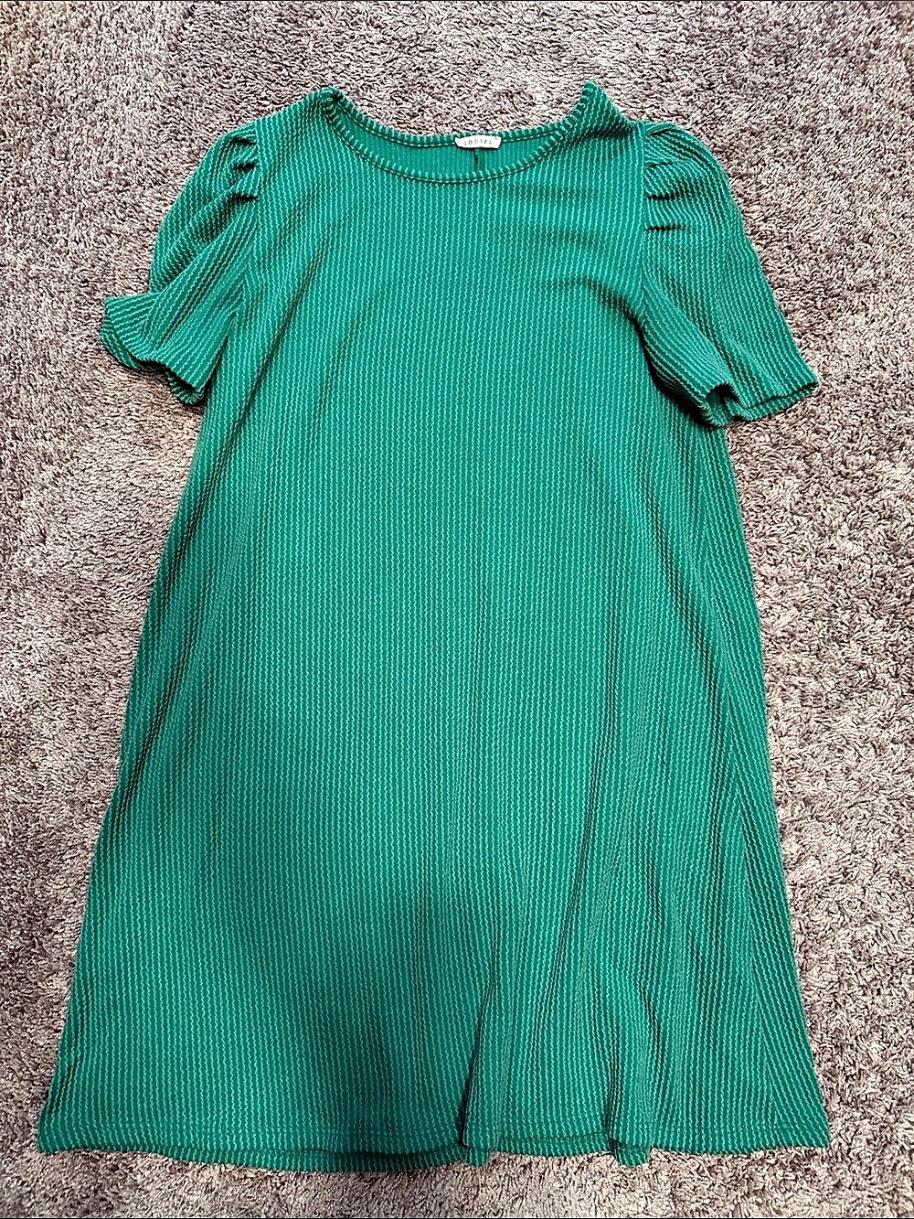 Jodifl Green Puff Sleeve Mini Dress